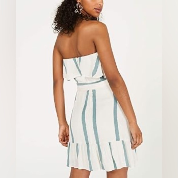 City Triangles Strapless Dress Womens XS Mini Cottagecore Y2K A-Line Stripe NWT - Picture 2 of 15